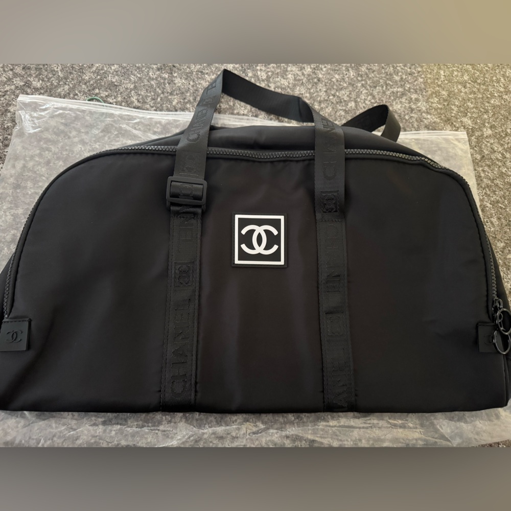 CHANEL Black Duffel Bag Gift With Purchace